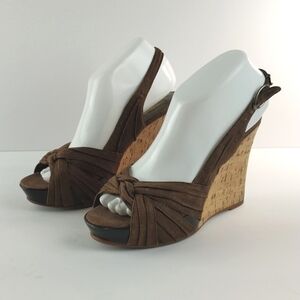 Steve Madden Cresst Brown Satin Sandals